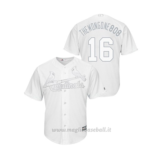 Maglia Baseball Uomo St. Louis Cardinals Kolten Wong 2019 Players Weekend Replica Bianco